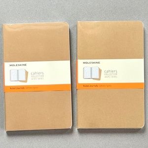 Moleskine Ruled Journals-Qty 2 w/3 in package + 4 unused, but not in package